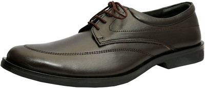 

hIDEKRAFT Genuine Leather Formal Shoes For Men Lace Up For Men(Brown