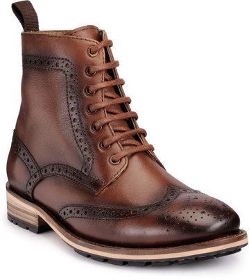 

Teakwood leather shoes Boots For Men(Brown