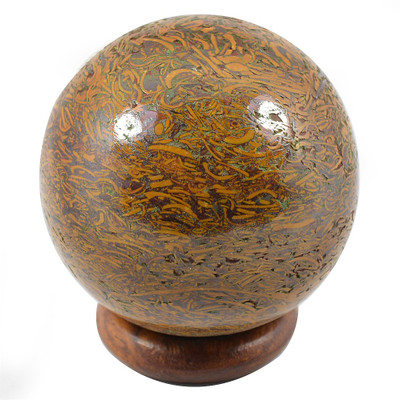 

Reiki Crystal Products Marriam Agate 40mm Crystal Round Ball / Sphere Decorative Showpiece - 4 cm(Crystal, Brown, Yellow)