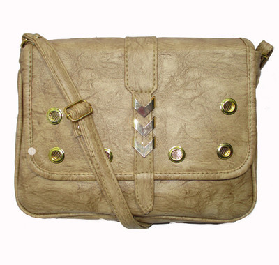 

Trendy Women Casual Beige PU Sling Bag