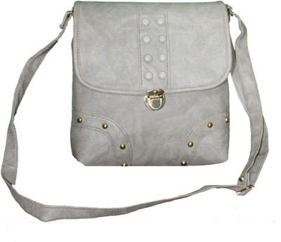

churo Women Casual Grey PU Sling Bag
