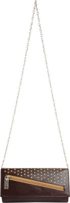 

Anglopanglo Women Evening/Party Brown PU Sling Bag