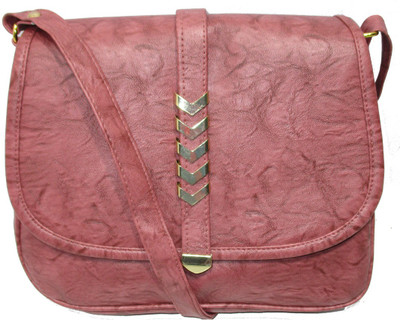 

Trendy Women Casual Pink PU Sling Bag
