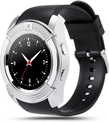 

JIKRA Micromax A92 Canvas Lite compatible smart watch Silver Smartwatch(Black Strap Free Size)