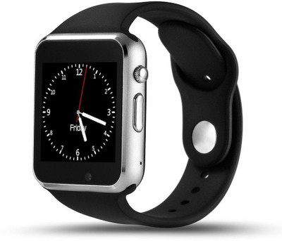 

Oyrl Bluetooth Smartwatch Silver, sim slot, sd slot, music , camera silver black Smartwatch(Silver Strap Free size)