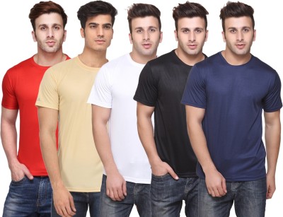 Concepts Solid Men Round Neck Multicolor T-Shirt