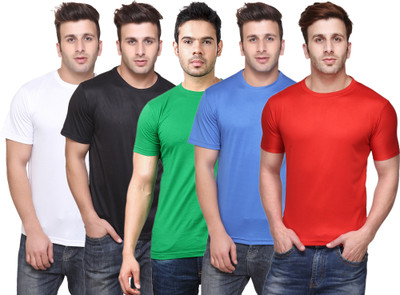 Concepts Solid Men Round Neck Multicolor T-Shirt