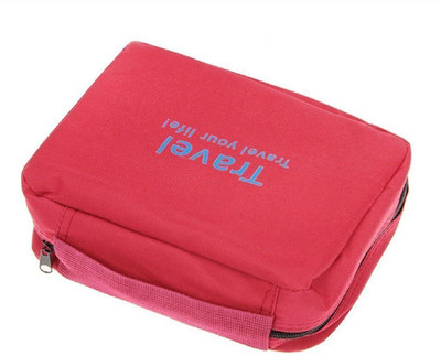 Online World Women's Ladies Toiletry Storage Bag/Pouch/5 Compartment Organizer Travel Toiletry Kit(Red) available at flipkart for Rs.219