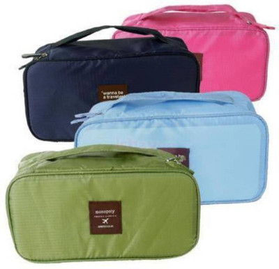 

BRANDER Portable Waterproof Travel Bag Multi-functional Organizer Storage Bag Panties Bra Cosmetic Makeup Ties Underwear Storage Bags Travel Toiletry Kit(Multicolor)