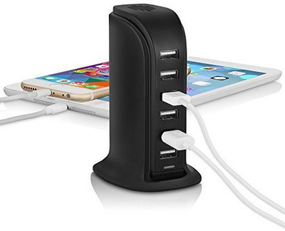 

NEXT TECH 6 USB PORT CHARGING DOCK IN-125 MUC USB HUB-UGNJ95 USB Hub(Black)