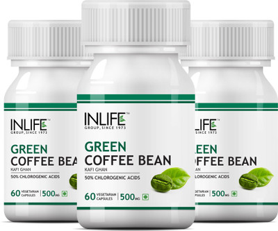 

Inlife INLIFE GreenCoffee Bean Extract 60 Veg Caps (3-Pack)(180 No)