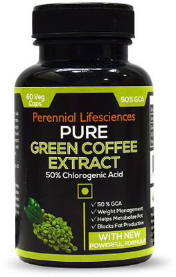 

Perennial Lifesciences 100% Pure & Natural Green Coffee Extract 800Mg (Chlorogenic Acid) Gca Veg 1X60 Capsules (Single Pack) Weight Loss Supplements(60 No)