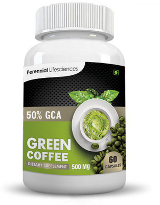 

Perennial Lifesciences Green Coffee 500mg 50% GCA For Dietary Supplement 60 Capsules(60 No)