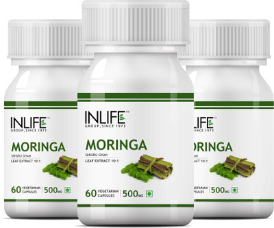 

Inlife Moringa Leaf Extract (500mg) 60 Veg Capsules ( 3 pack )(60 No)
