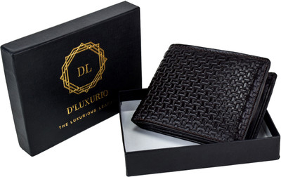

D'Luxurio Men Black Genuine Leather Wallet(9 Card Slots), Brown
