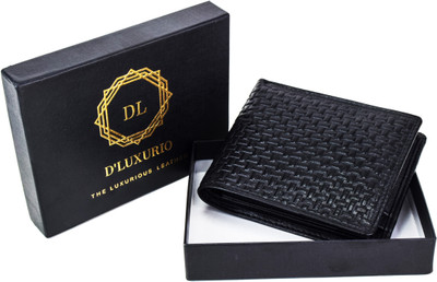 

D'Luxurio Men Black Genuine Leather Wallet(9 Card Slots)