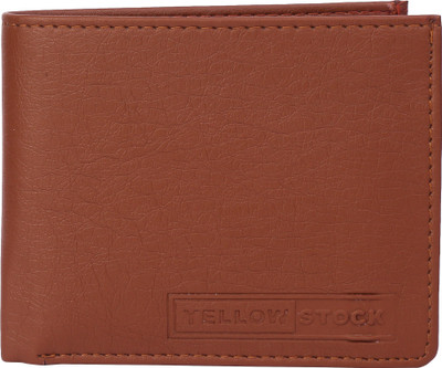 

YELLOW STOCK Men Tan Artificial Leather Wallet(10 Card Slots)