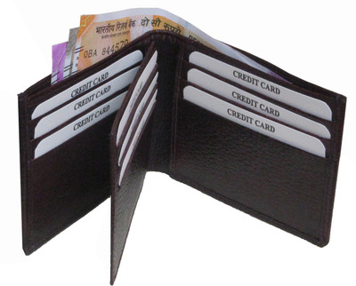 

eXcorio Boys Brown Genuine Leather Wallet(11 Card Slots)