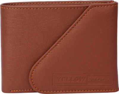 

YELLOW STOCK Men Tan Artificial Leather Wallet(5 Card Slots)