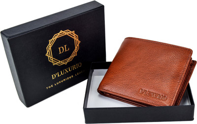 

D'Luxurio Men Tan Genuine Leather Wallet(6 Card Slots)