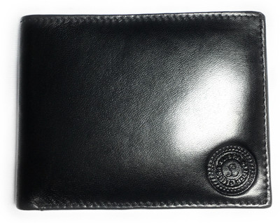 

L Libra Men Black Genuine Leather Wallet(3 Card Slots)