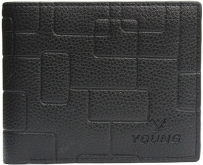 

Young Men Black Genuine Leather Wallet(2 Card Slots)