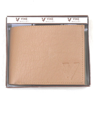 

VINE Men Brown Genuine Leather Wallet(4 Card Slots)