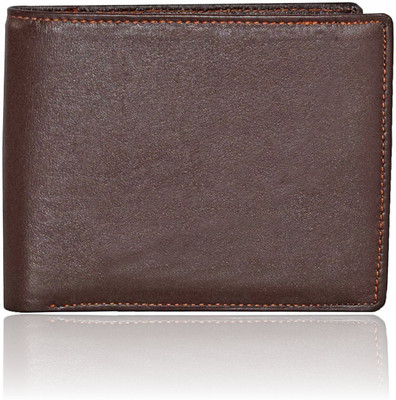 

Death By Color Men Brown Genuine Leather Wallet(8 Card Slots)