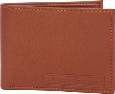 

YELLOW STOCK Men Tan Artificial Leather Wallet(7 Card Slots)