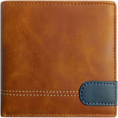 

PRT USA Men Tan Genuine Leather Wallet(6 Card Slots)