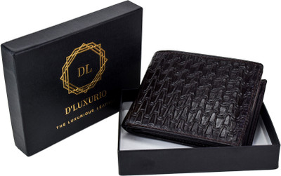

D'Luxurio Men Black Genuine Leather Wallet(9 Card Slots), Brown
