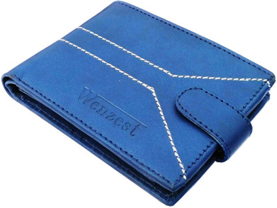 

Wenzest Men Blue Artificial Leather Wallet(5 Card Slots)