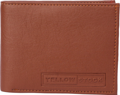 

YELLOW STOCK Men Tan Artificial Leather Wallet(8 Card Slots)