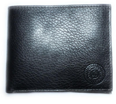 

L Libra Men Black Genuine Leather Wallet(3 Card Slots)