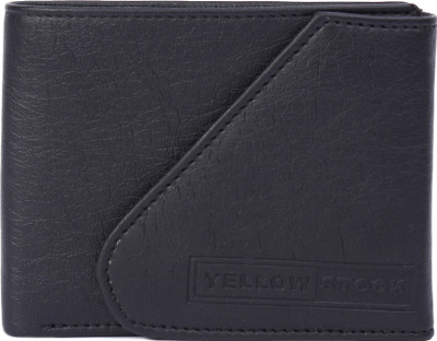 

YELLOW STOCK Men Black Artificial Leather Wallet(5 Card Slots)