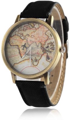 Greenleaf Stylish Mini World Map Denim 22BL Denim Casual Lather Watch  - For Men   Watches  (Greenleaf)