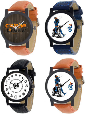 

lik New Stylish Leather Strap Watch Watch - For Men