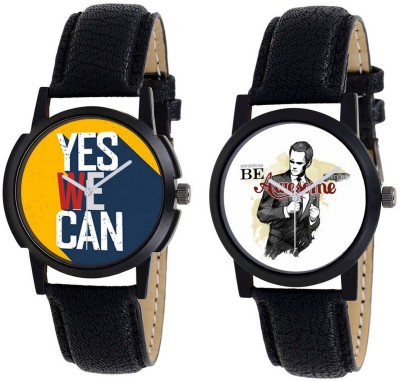 Maxi Retail Branded Designer Printed S1-4&6 Combo of 2 Watch  - For Men   Watches  (Maxi Retail)