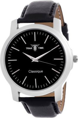 Traktime Classique Black Analog Round Dial Leather Strap CLASSIQUE Watch  - For Men   Watches  (Traktime)