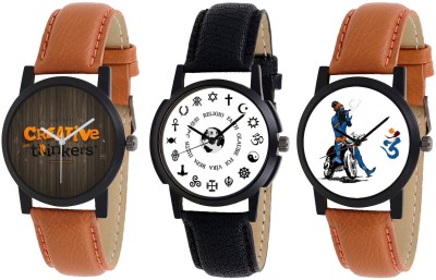 Greenleaf 34-36-38 Stylish Designer Boys Leather Combo Watch  - For Men   Watches  (Greenleaf)
