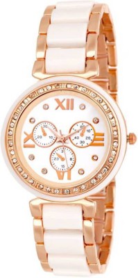 just like White Rosegold Crono With Studed Diamond Watch  - For Girls   Watches  (just like)