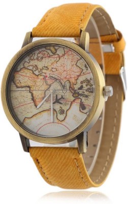 Greenleaf Stylish Mini World Map Denim 22YE Denim Casual Lather Watch  - For Men   Watches  (Greenleaf)