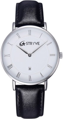 STRYVE AquaStryveSlim002 Stryve Ultra thin 7mm 3ATM Waterproof Japan Movement Leather Strap Luxury Men and Women Wristwatches- WHITE Watch  - For Men & Women   Watches  (STRYVE)