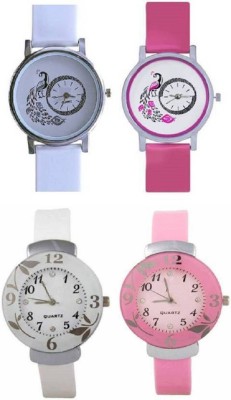 PMAX GLORY FLOWER PINK, WHITE AND DIAL PINK, WHITE FANCY COLLATION FOR GIRLS Watch  - For Women   Watches  (PMAX)
