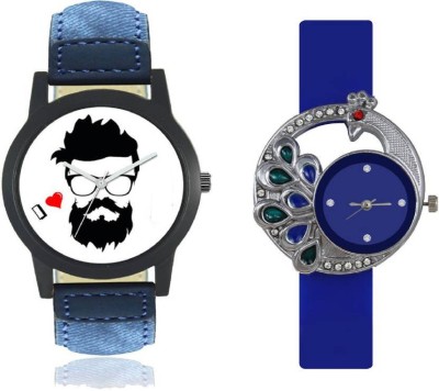 Ismart Leather Blue Peacock 308 - a 7 combo watches for men Watch  - For Boys   Watches  (Ismart)