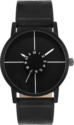 SPINOZA black leather belt unique dial Watch  - For Boys & Girls   Watches  (SPINOZA)