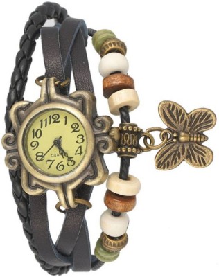 TESLO Black Dial Slim and BUTTERFLY Bracelet Watch For GIRLS AND WOMEN Butterfly Dori Analog Dial Leather Dori Strap Watch  - For Women   Watches  (TESLO)