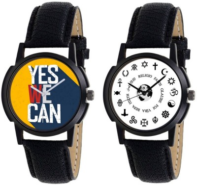 Maxi Retail Branded Designer Printed S1-4&5 Combo of 2 Watch  - For Men   Watches  (Maxi Retail)