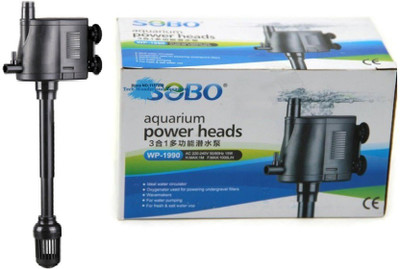 SOBO Aquarium Power Head WP-1990 | Power: 15W (F MAX: 1000L/Hr | H MAX: 1 Meter) | Water Aquarium Pump(135.5 cm) SOBO Aquarium Power Head WP-1990 | Power: 15W (F MAX: 1000L/Hr | H MAX: 1 Meter) | Water Aquarium Pump(135.5 cm)