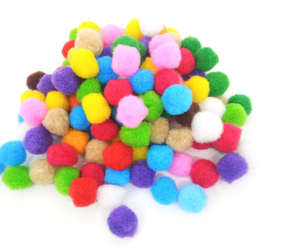 Aadya Crafts Multi Color Pom Pom 1.5cm